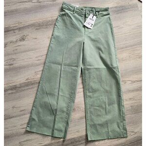 New Oat New York Olive Green High Rise Wide Leg Jeans Size 29